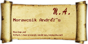 Moravcsik András névjegykártya