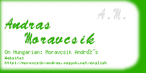 andras moravcsik business card